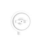 Switch/deflector set with butterfly nut and base for Creative-Tubes white porcelain