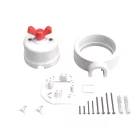Switch/deflector set with butterfly nut and base for Creative-Tubes white porcelain