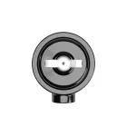 Switch/diverter set with butterfly nut and base for Creative-Tubes, black porcelain