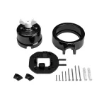 Switch/diverter set with butterfly nut and base for Creative-Tubes, black porcelain