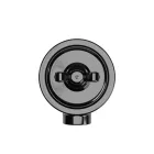 Switch/diverter set with butterfly nut and base for Creative-Tubes, black porcelain