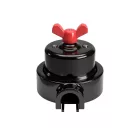 Switch/diverter set with butterfly nut and base for Creative-Tubes, black porcelain