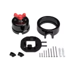 Switch/diverter set with butterfly nut and base for Creative-Tubes, black porcelain