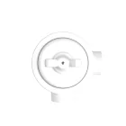 Switch/deflector set with butterfly nut and base for Creative-Tubes white porcelain
