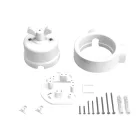 Switch/deflector set with butterfly nut and base for Creative-Tubes white porcelain