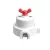 Switch/deflector set with butterfly nut and base for Creative-Tubes white porcelain
