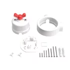 Switch/deflector set with butterfly nut and base for Creative-Tubes white porcelain
