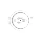 Switch/deflector set with butterfly nut and base for Creative-Tubes white porcelain