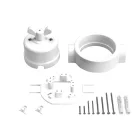 Switch/deflector set with butterfly nut and base for Creative-Tubes white porcelain