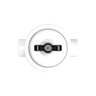 Switch/deflector set with butterfly nut and base for Creative-Tubes white porcelain