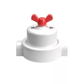   Switch/deflector set with butterfly nut and base for Creative-Tubes white porcelain