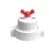 Switch/deflector set with butterfly nut and base for Creative-Tubes white porcelain