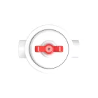 Switch/deflector set with butterfly nut and base for Creative-Tubes white porcelain
