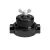 Switch/diverter set with butterfly nut and base for Creative-Tubes, black porcelain
