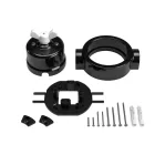 Switch/diverter set with butterfly nut and base for Creative-Tubes, black porcelain