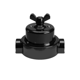   Switch/diverter set with butterfly nut and base for Creative-Tubes, black porcelain