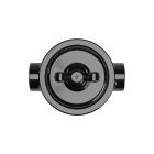 Switch/diverter set with butterfly nut and base for Creative-Tubes, black porcelain