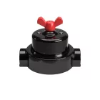 Switch/diverter set with butterfly nut and base for Creative-Tubes, black porcelain