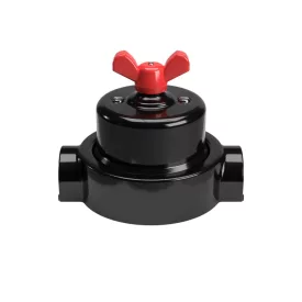   Switch/diverter set with butterfly nut and base for Creative-Tubes, black porcelain