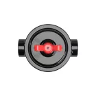 Switch/diverter set with butterfly nut and base for Creative-Tubes, black porcelain
