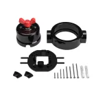 Switch/diverter set with butterfly nut and base for Creative-Tubes, black porcelain