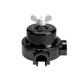   Switch/diverter set with butterfly nut and base for Creative-Tubes, black porcelain