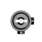 Switch/diverter set with butterfly nut and base for Creative-Tubes, black porcelain