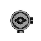 Switch/diverter set with butterfly nut and base for Creative-Tubes, black porcelain