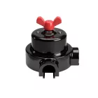 Switch/diverter set with butterfly nut and base for Creative-Tubes, black porcelain