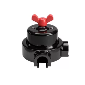   Switch/diverter set with butterfly nut and base for Creative-Tubes, black porcelain