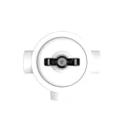 Switch/deflector set with butterfly nut and base for Creative-Tubes white porcelain