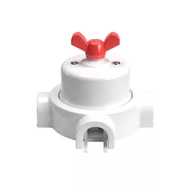   Switch/deflector set with butterfly nut and base for Creative-Tubes white porcelain