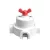 Switch/deflector set with butterfly nut and base for Creative-Tubes white porcelain