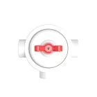 Switch/deflector set with butterfly nut and base for Creative-Tubes white porcelain