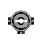 Switch/diverter set with butterfly nut and base for Creative-Tubes, black porcelain