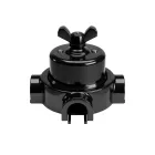 Switch/diverter set with butterfly nut and base for Creative-Tubes, black porcelain