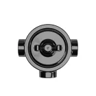 Switch/diverter set with butterfly nut and base for Creative-Tubes, black porcelain