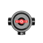 Switch/diverter set with butterfly nut and base for Creative-Tubes, black porcelain