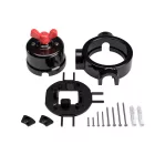 Switch/diverter set with butterfly nut and base for Creative-Tubes, black porcelain
