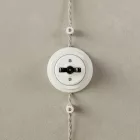 Switch/diverter set with white porcelain butterfly nut and base