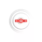 Switch/diverter set with white porcelain butterfly nut and base