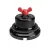 Switch/dimmer set with butterfly nut and black porcelain base