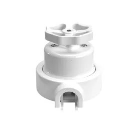   Switch/deflector set with button and base for Creative-Tubes white porcelain