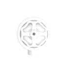 Switch/deflector set with button and base for Creative-Tubes white porcelain