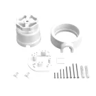 Switch/deflector set with button and base for Creative-Tubes white porcelain