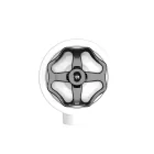 Switch/deflector set with button and base for Creative-Tubes white porcelain