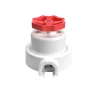 Switch/deflector set with button and base for Creative-Tubes white porcelain