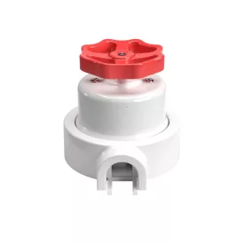   Switch/deflector set with button and base for Creative-Tubes white porcelain