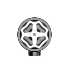 Switch/deflector set with button and base for Creative-Tubes, black porcelain