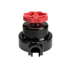 Switch/deflector set with button and base for Creative-Tubes, black porcelain